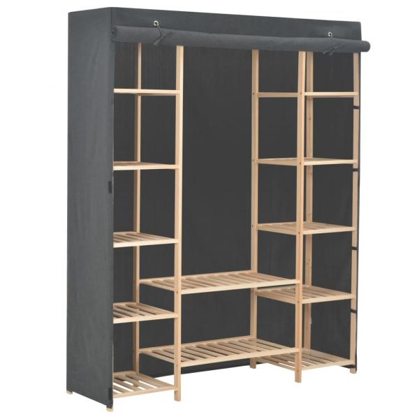 ARDEBO.de - Kleiderschrank Grau 135 x 40 x 170 cm Stoff