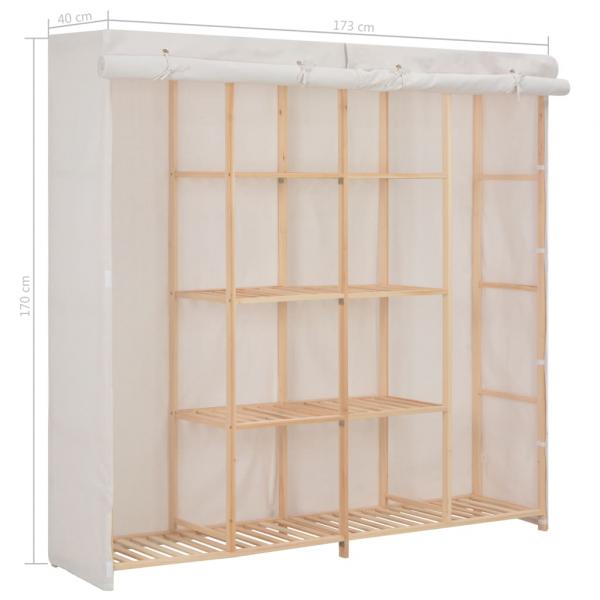 Kleiderschrank Weiß 173 x 40 x 170 cm Stoff