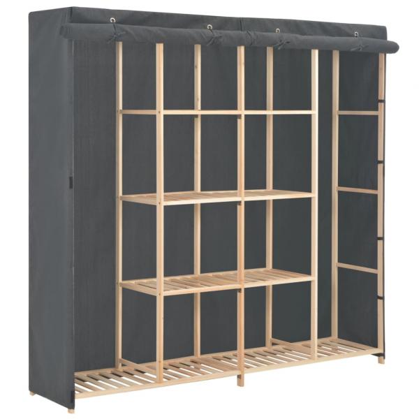 ARDEBO.de - Kleiderschrank Grau 173 x 40 x 170 cm Stoff