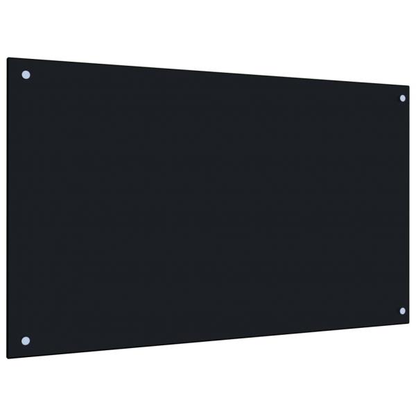 ARDEBO.de - Küchenrückwand Schwarz 100x60 cm Hartglas