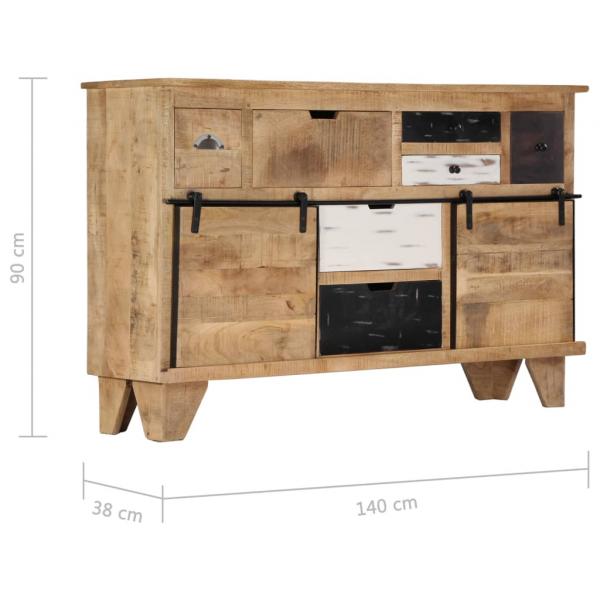 Sideboard 140x38x90 cm Massivholz Mango