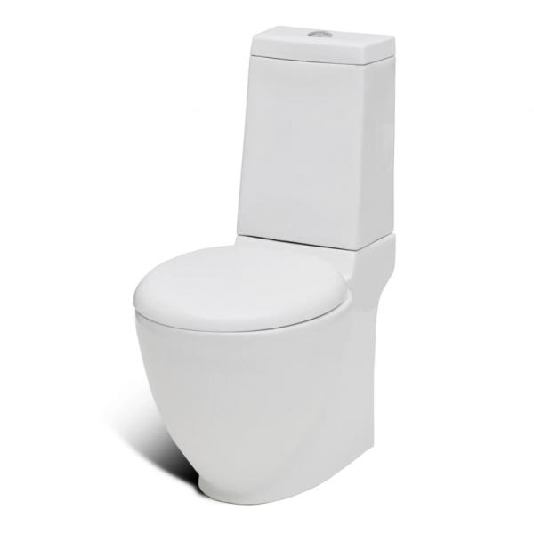 Toilette und Bidet Set Weiß Keramik