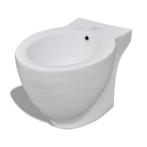 Toiletten & Bidet Set Weiß Keramik