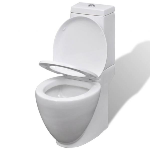 Toiletten & Bidet Set Weiß Keramik