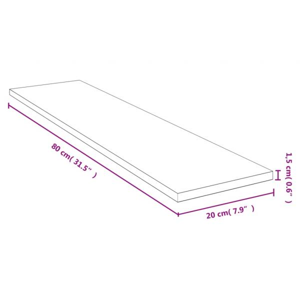 Wandregal 80x20x1,5 cm Bambus