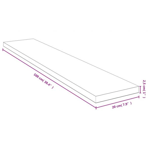 Wandregal 100x20x2,5 cm Bambus