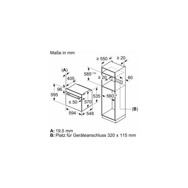 Bosch HBD635CS63 Einbau-Backofen-Set mit Glaskeramikkochfeld (HBA537BS0+PIF645BB5E), 60cm breite, 71L, AutoPilot 10, EcoClean Direct, Touch Select, Power Boost, Bräterzone, Edelstahl/Schwarz