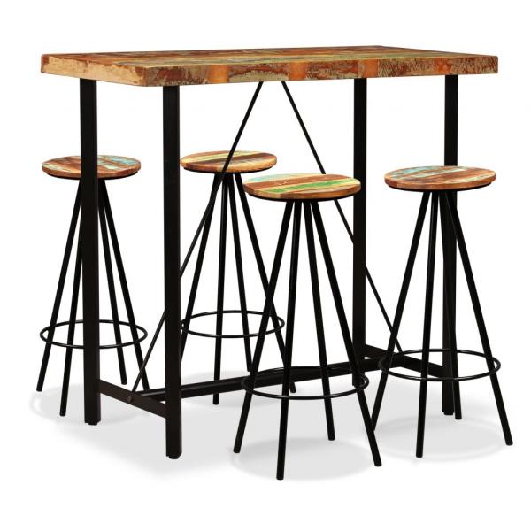 ARDEBO.de - 5-tlg. Bar-Set Altholz Massiv