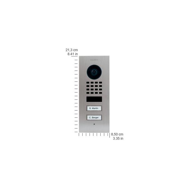 DoorBird D1102V IP Video-Türstation Unterputz, Bewegungssensor, WLAN, 2 Ruftasten, V2A Edelstahl