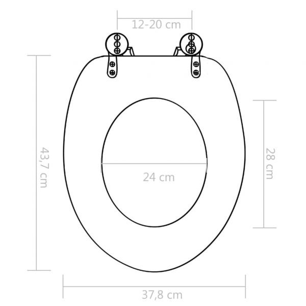 Toilettensitze 2 Stk. mit Soft-Close-Deckel MDF Bambus-Design