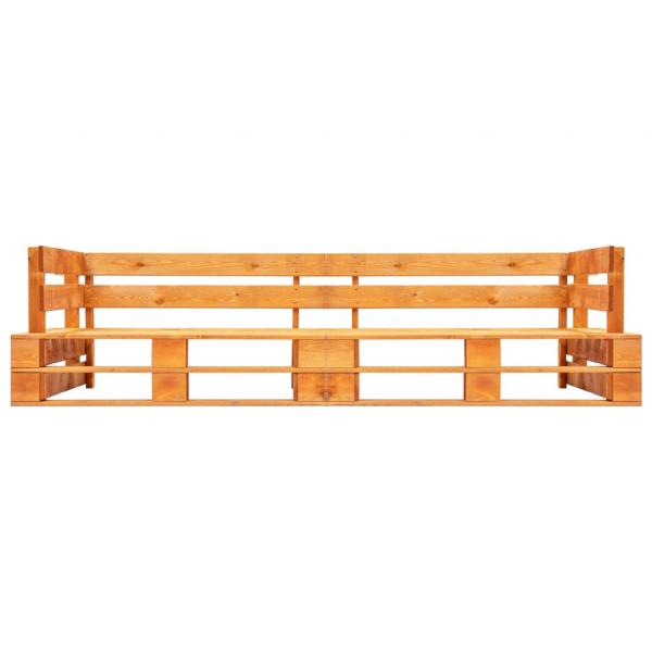 Garten-Palettensofa 2-Sitzer Honigbraun Holz