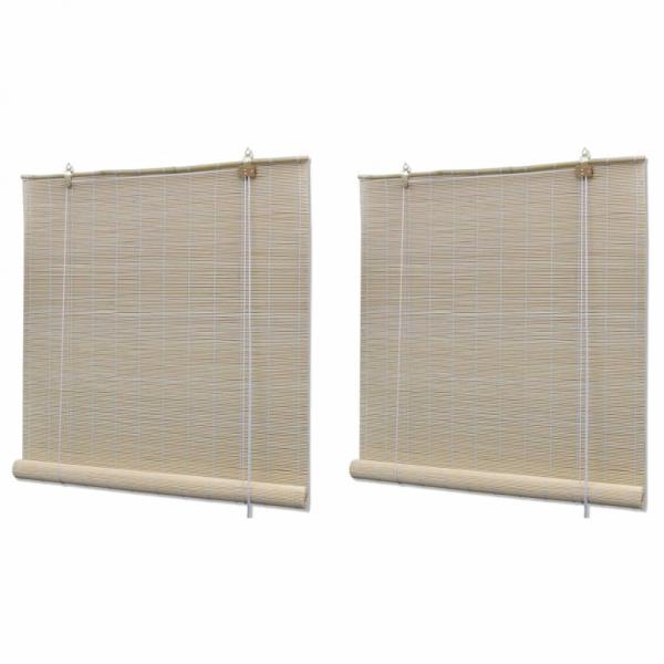 ARDEBO.de - Bambusrollos Natur 2 Stk. 120x160 cm