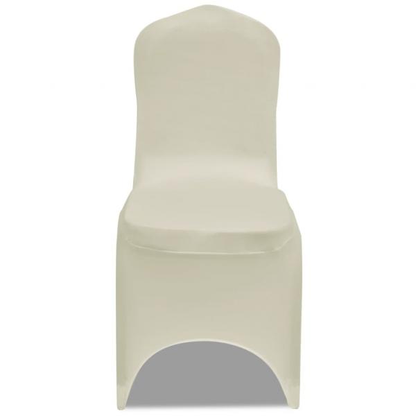 Stretch-Stuhlhussen 12 Stk. Creme