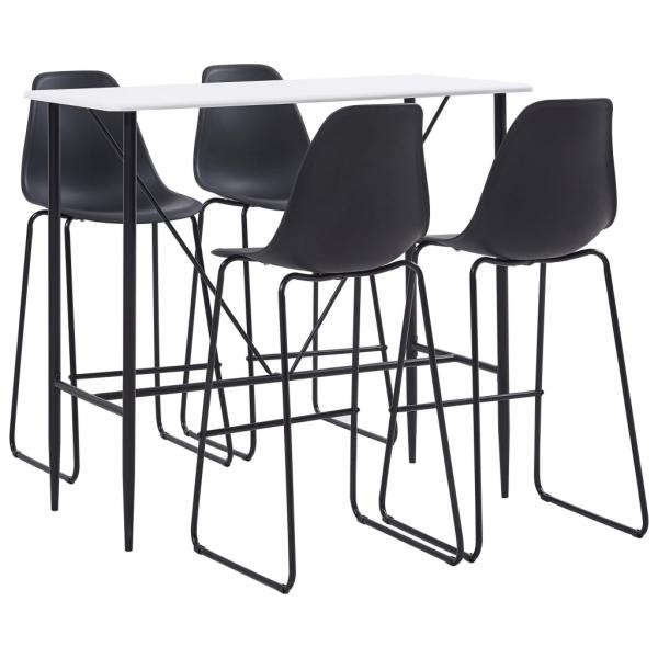 ARDEBO.de - 5-tlg. Bar-Set Kunststoff Schwarz