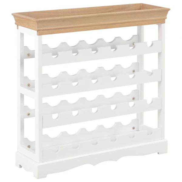 ARDEBO.de - Weinschrank Weiß 70 x 22,5 x 70,5 cm MDF