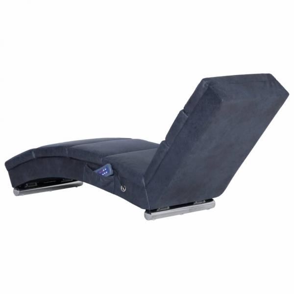 Massage Chaiselongue Grau Wildleder-Optik