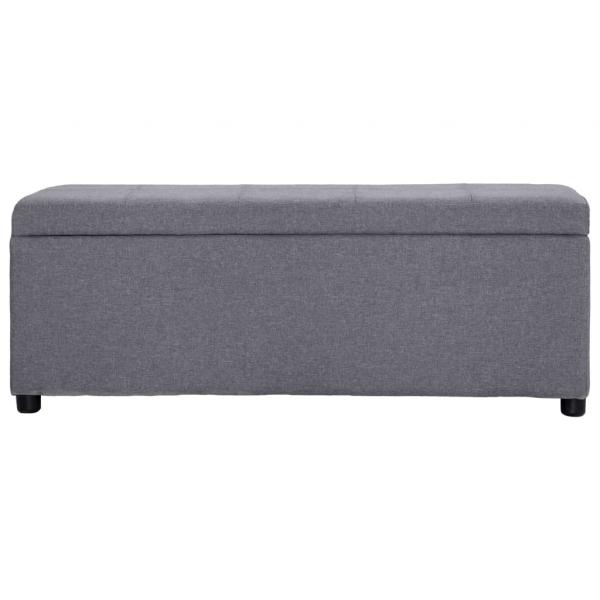 Bank mit Staufach 116 cm Hellgrau Polyester 