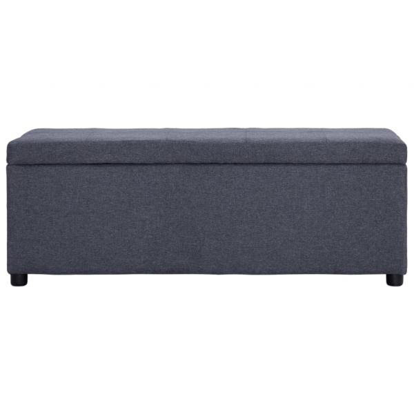 Bank mit Staufach 116 cm Dunkelgrau Polyester 