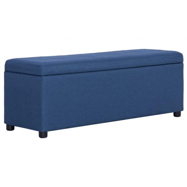 ARDEBO.de - Bank mit Staufach 116 cm Blau Polyester 