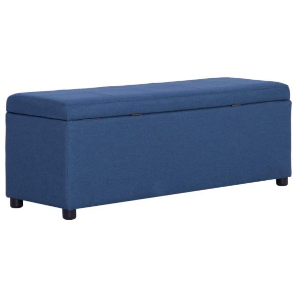 Bank mit Staufach 116 cm Blau Polyester 