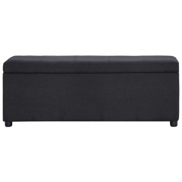 Bank mit Staufach 116 cm Schwarz Polyester 