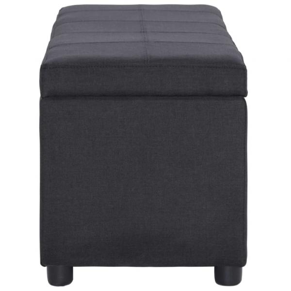 Bank mit Staufach 116 cm Schwarz Polyester 