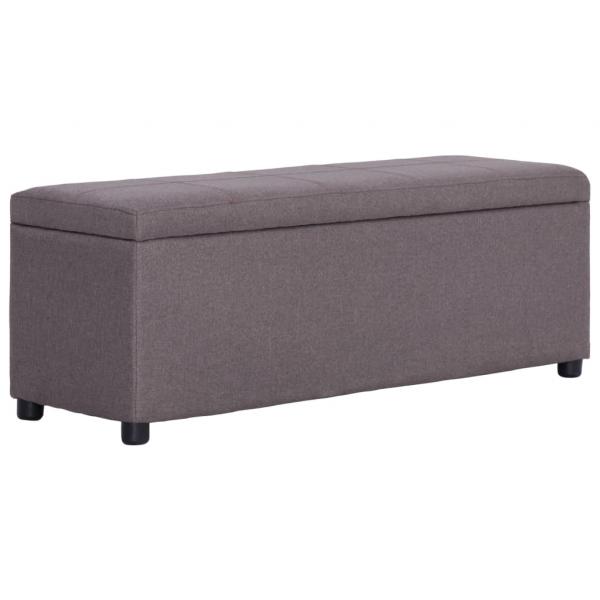 ARDEBO.de - Bank mit Staufach 116 cm Taupe Polyester