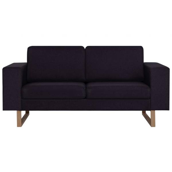 2-Sitzer-Sofa Stoff Schwarz