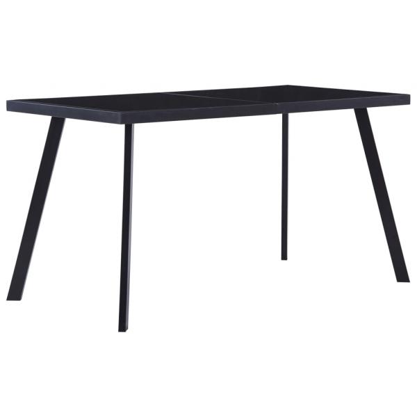 ARDEBO.de - Esstisch Schwarz 140 x 70 x 75 cm Hartglas