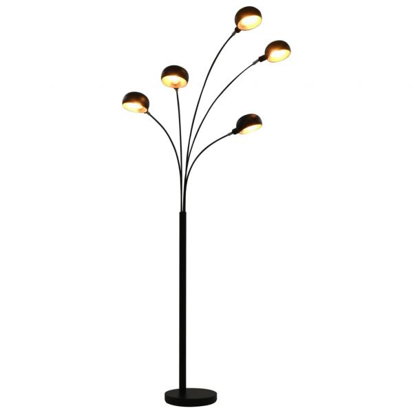 ARDEBO.de - Stehlampe 200 cm 5 x E14 Schwarz und Golden