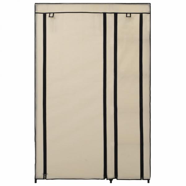 Faltschrank Creme 110x45x175 cm Stoff