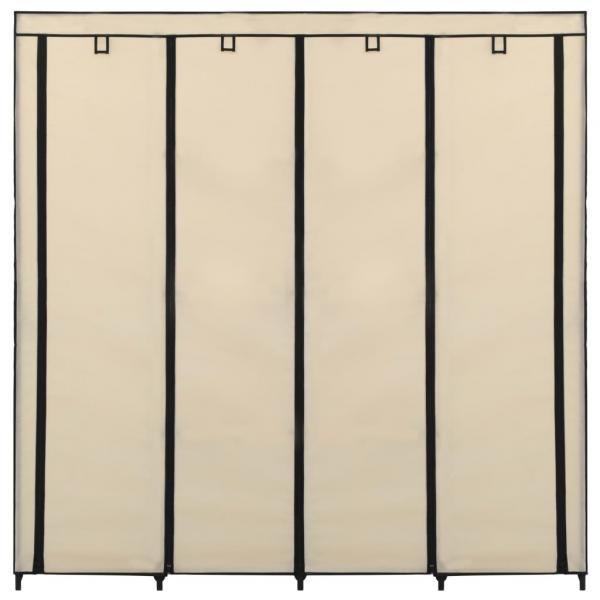 Kleiderschrank mit 4 Fächern Creme 175 x 45 x 170 cm