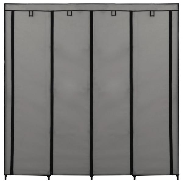 Kleiderschrank mit 4 Fächern Grau 175 x 45 x 170 cm