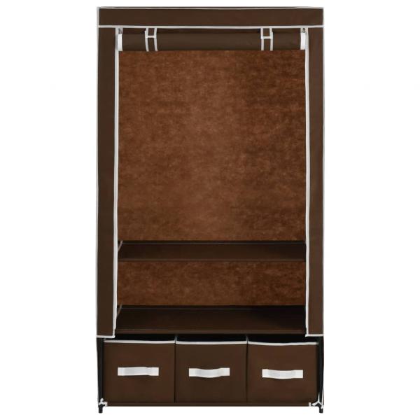 Kleiderschrank Braun 87 x 49 x 159 cm Stoff