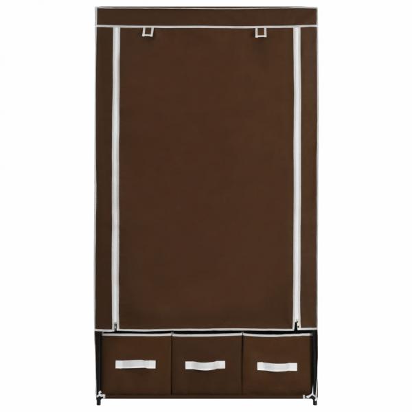 Kleiderschrank Braun 87 x 49 x 159 cm Stoff