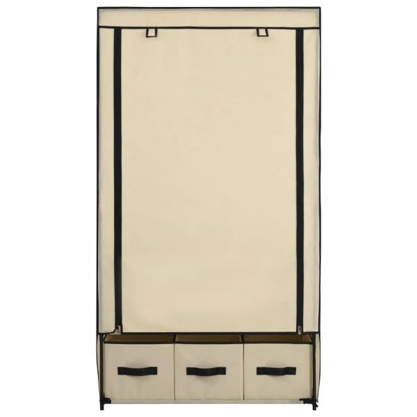 Kleiderschrank Creme 87 x 49 x 159 cm Stoff