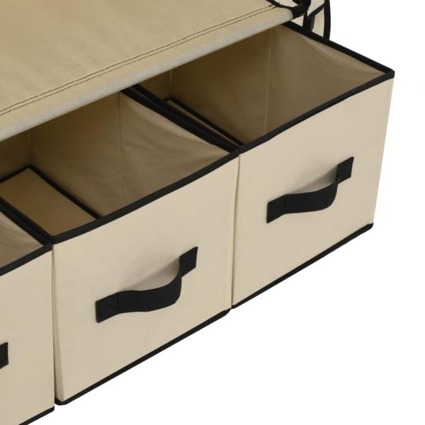 Kleiderschrank Creme 87 x 49 x 159 cm Stoff