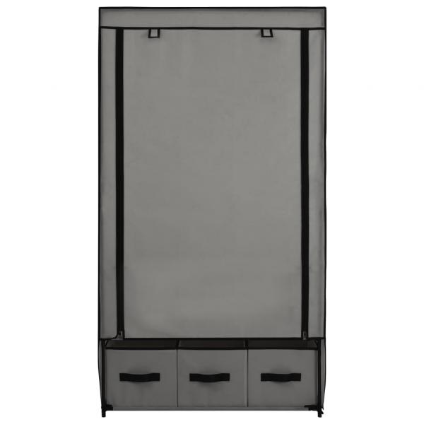 Kleiderschrank Grau 87 x 49 x 159 cm Stoff