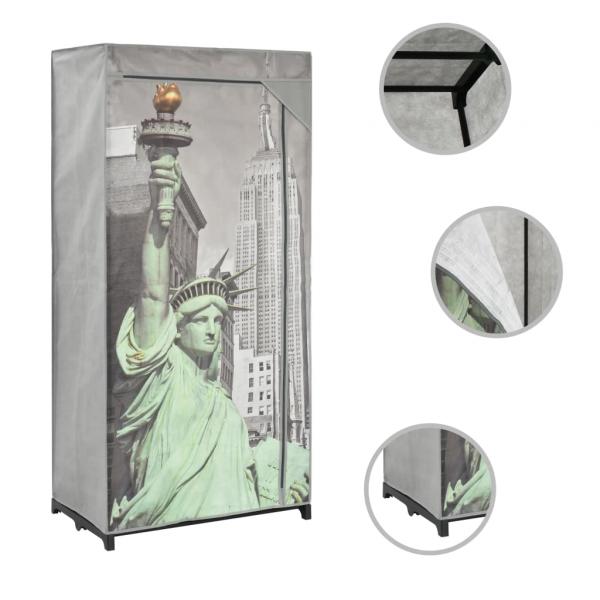 Kleiderschrank 75×45×160 cm New York Stoff