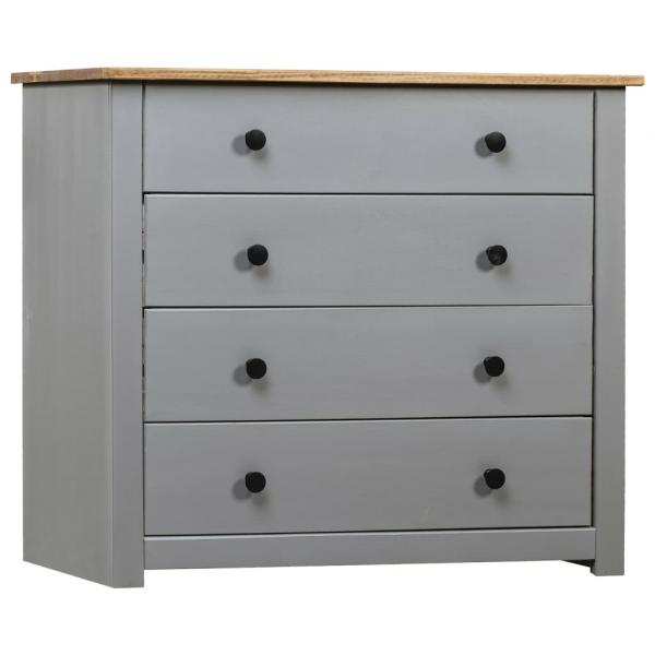 ARDEBO.de - Sideboard Grau 80x40x73 cm Kiefernholz Panama