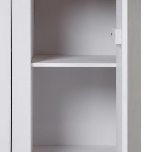 Kleiderschrank 3-Türig Weiß 118×50×171,5 cm Kiefer Panama Serie