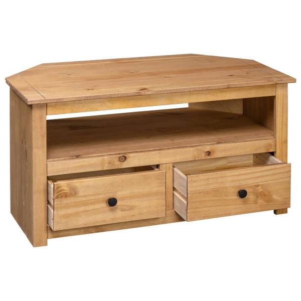 TV-Eckschrank 93 x 49 x 49 cm Massivholz Panama-Kiefer 