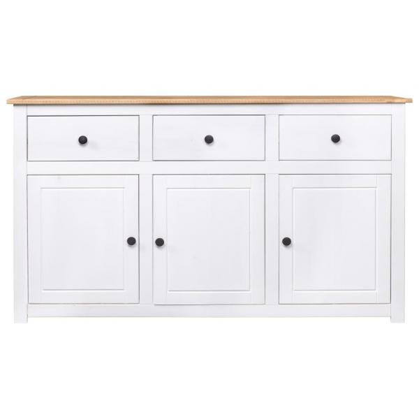 Sideboard Weiß 135x40x80 cm Kiefernholz Panama