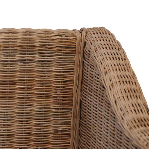 Sessel mit Auflagen Natur Rattan