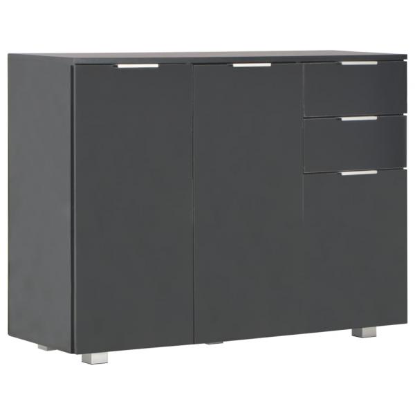 Sideboard Hochglanz-Schwarz 107x35x80,5 cm