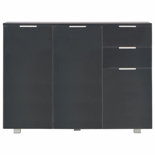 Sideboard Hochglanz-Schwarz 107x35x80,5 cm