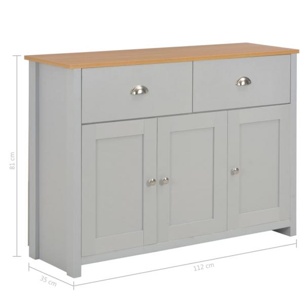 Sideboard Grau 112x35x81 cm