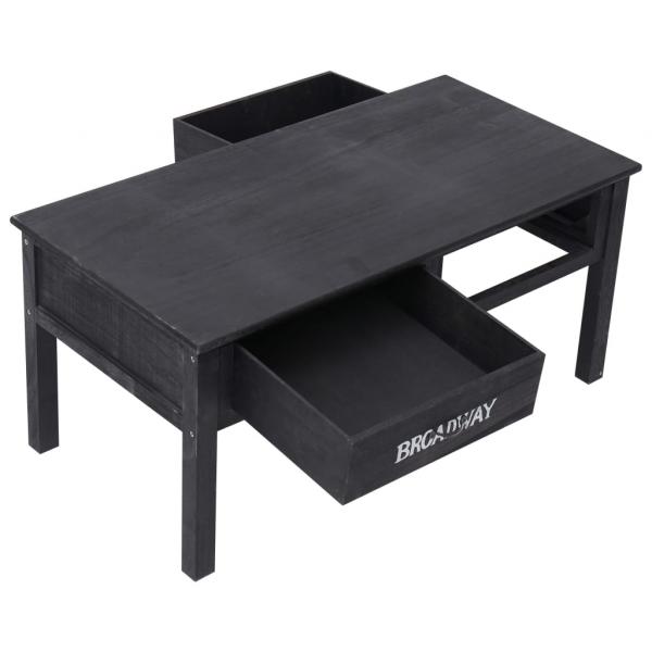 Couchtisch Schwarz 100×50×45 cm Holz