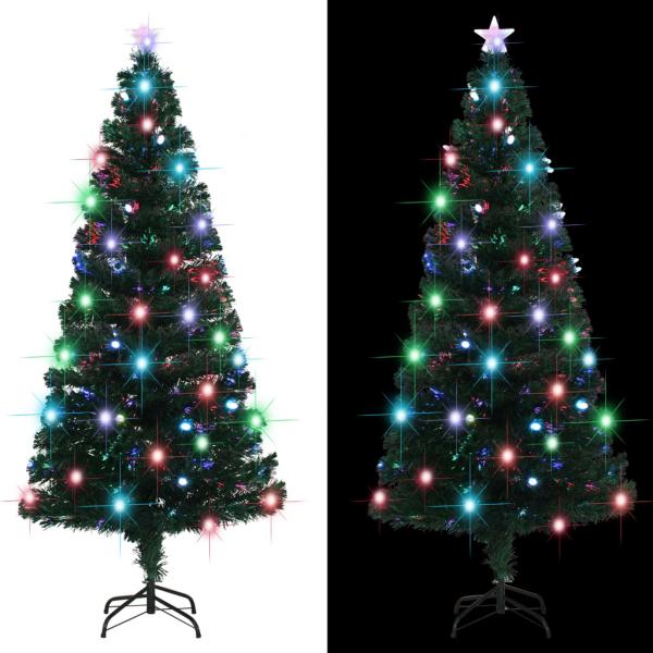 ARDEBO.de - Weihnachtsbaum mit Beleuchtung und Ständer 180 cm Glasfaser