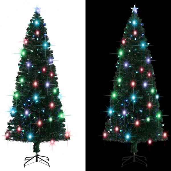 ARDEBO.de - Weihnachtsbaum mit Beleuchtung und Ständer 240 cm Glasfaser